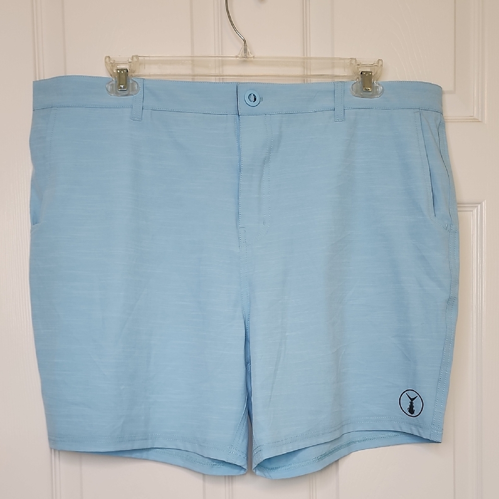 Tunaskin Mens Light Blue Fishing Shorts Size 40